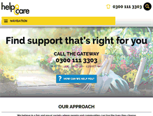 Tablet Screenshot of helpandcare.org.uk